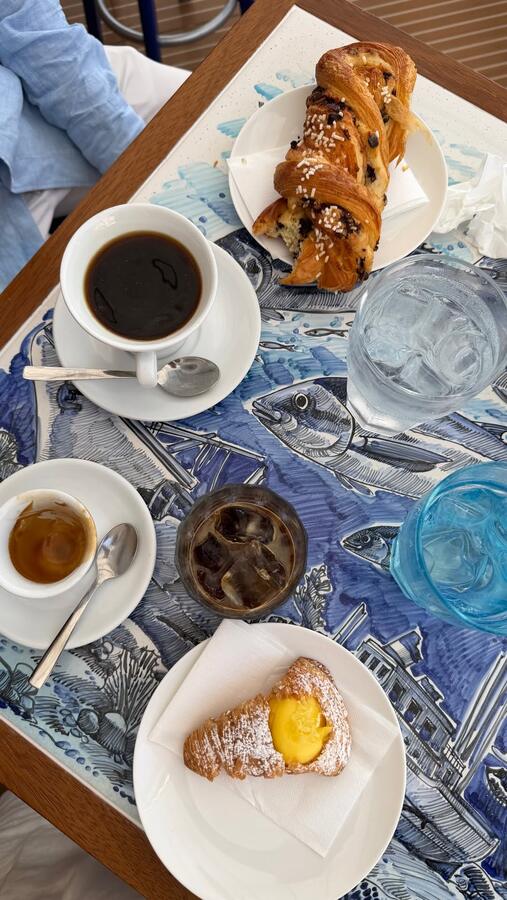 Pastry and coffee