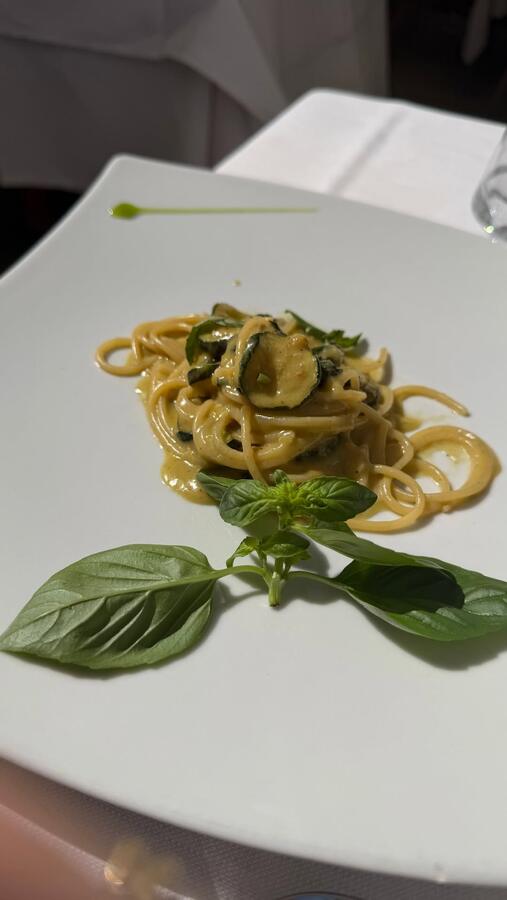 Pasta with basil