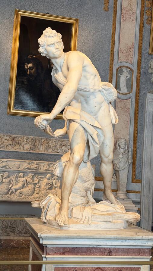 A Bernini marble group in the Borghese